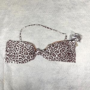 J.Crew One-shoulder Leopard Print Bikini Top Ladies Size 3X NEW‎